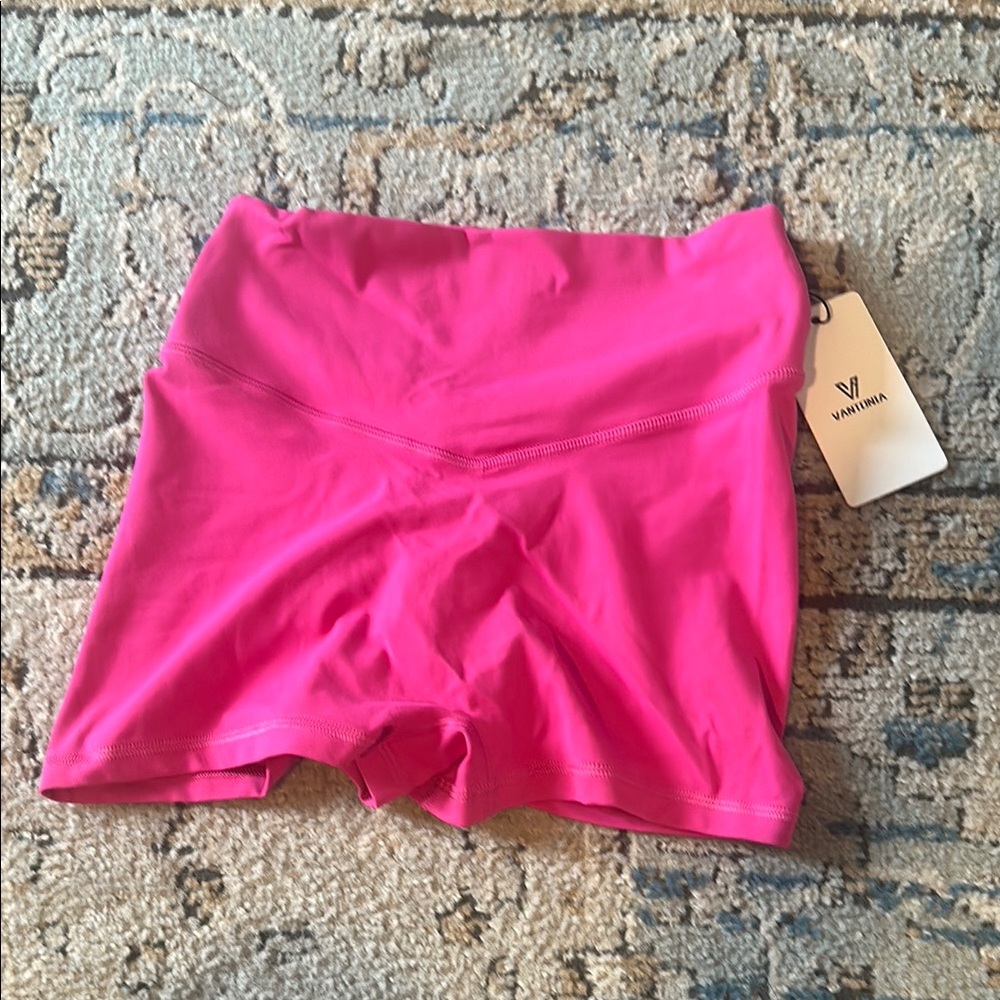 Vantonia Women's Pink Workout Shorts